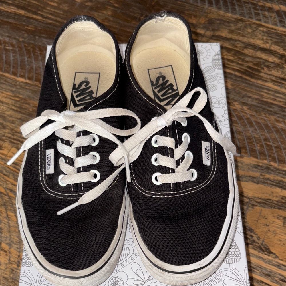 Vans Men’s 5.5 Black White Canvas Off The Wall Skate Shoes Classic Streetwear